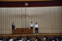 校長による激励