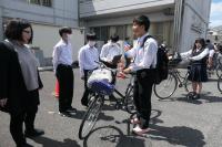 生徒による点検・確認の様子