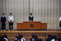 バレーボール部生徒代表挨拶